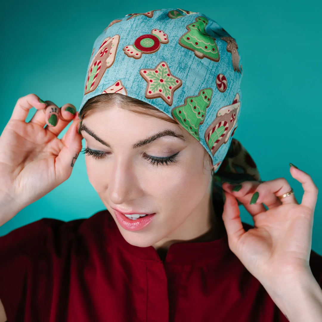 Gingerbread Joy Scrub Hat