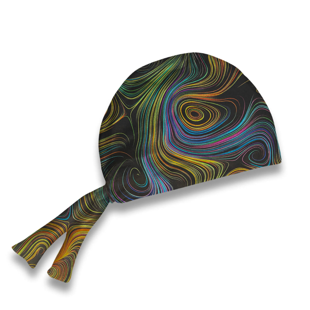 Electric Swirls Scrub Hat