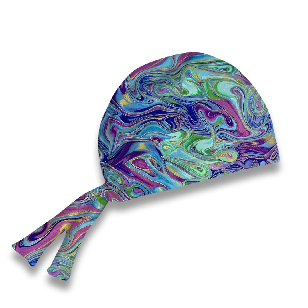 Neon Vortex Scrub Hat