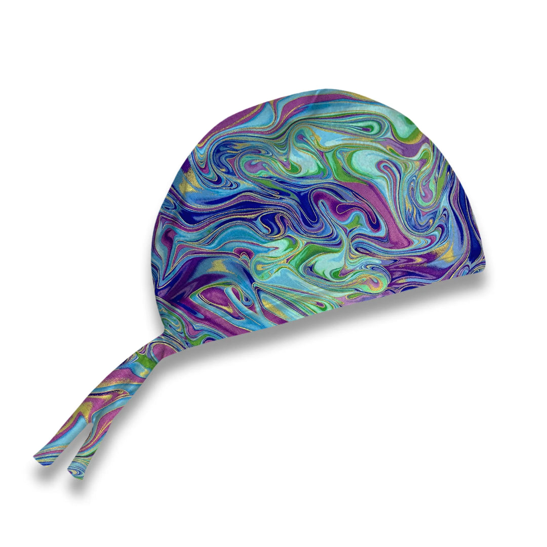 Neon Vortex Scrub Hat