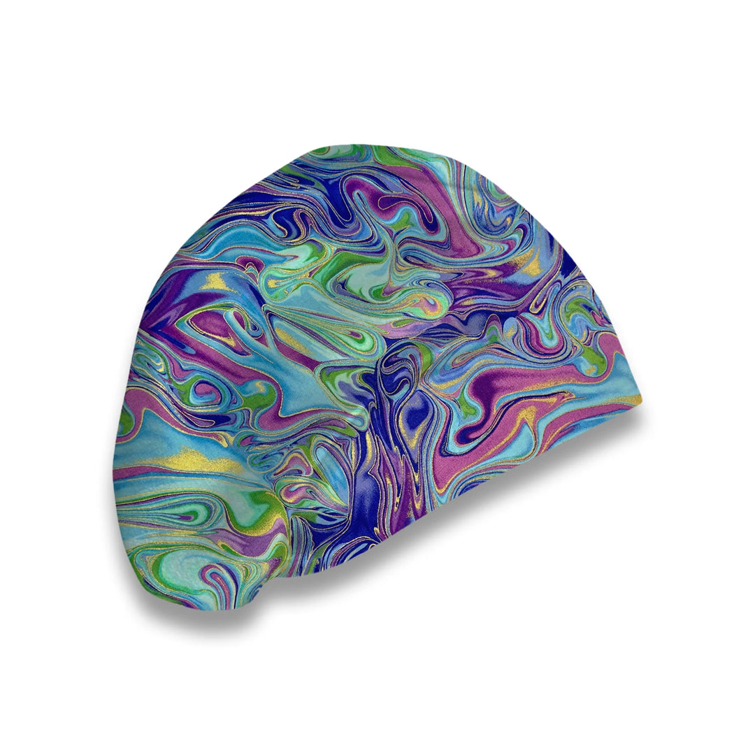 Neon Vortex Scrub Hat