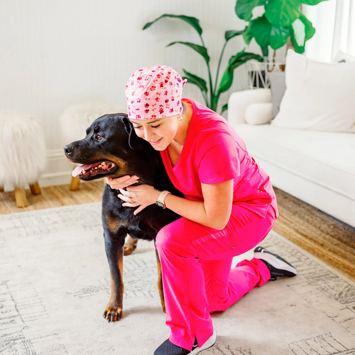 Paws-itively Pink Scrub Hat