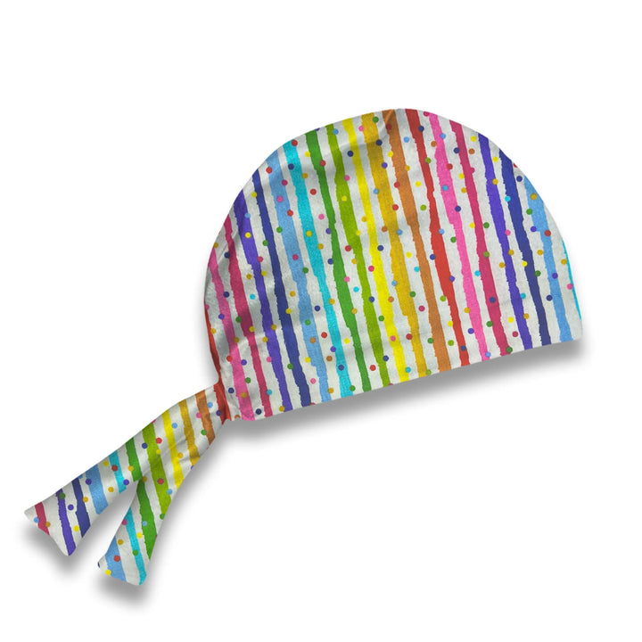 Rainbow Doodle Scrub Hat