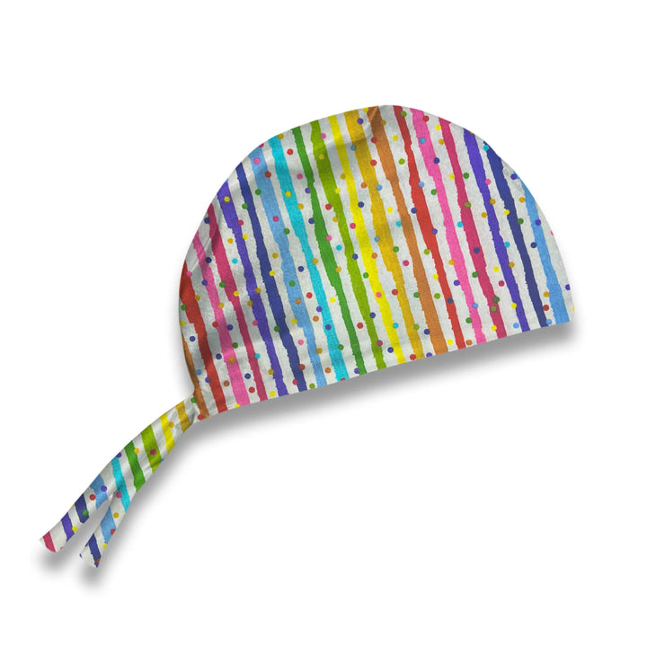 Rainbow Doodle Scrub Hat