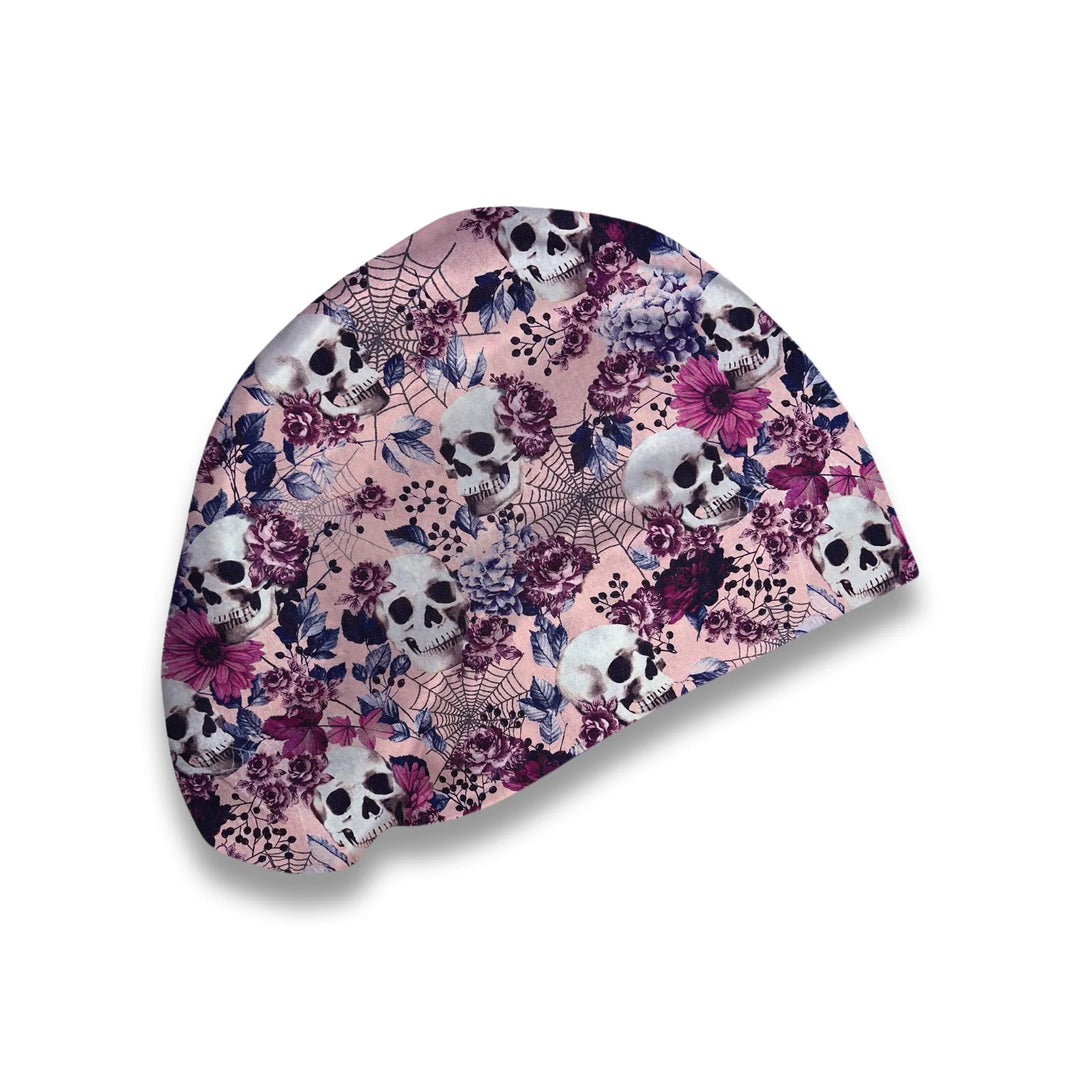 Rosey Skulls Scrub Hat