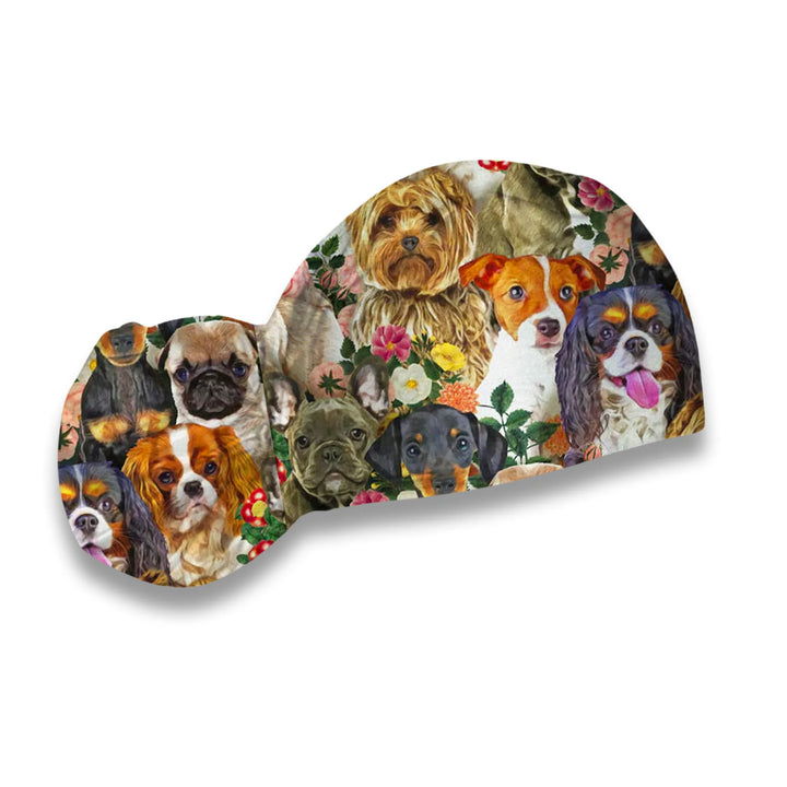 Small Puppy Blooms Scrub Hat