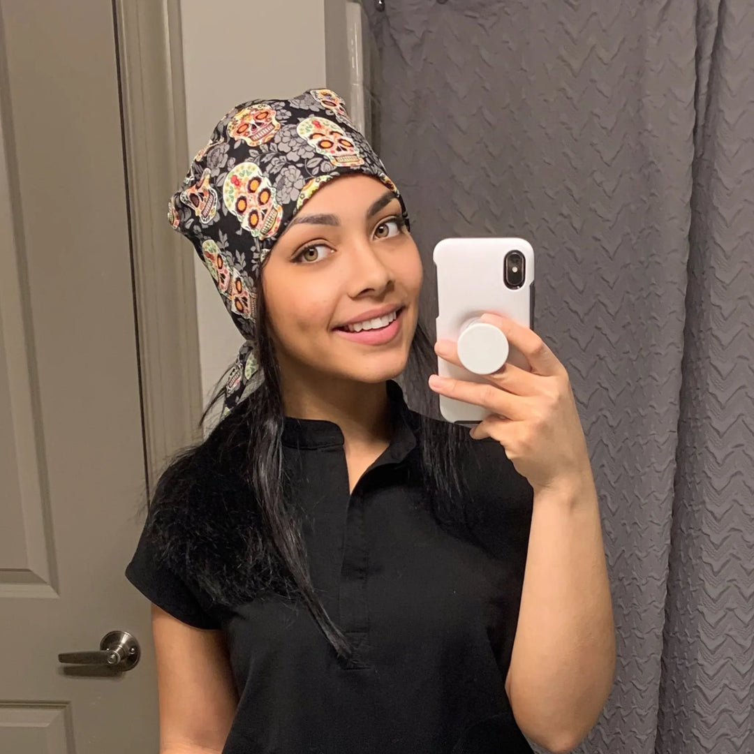 Sugar Skulls Scrub Hat