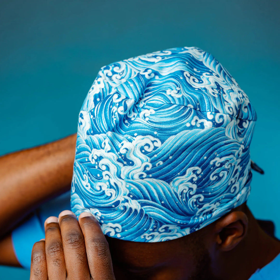 Crashing Waves Scrub Hat